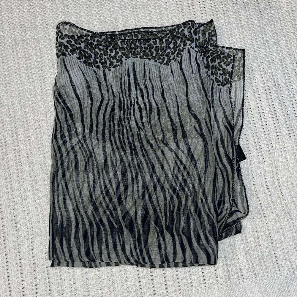 Black Printed Scarf